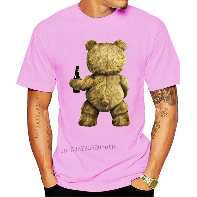 

Новые мужские футболки с принтом милого медведя, питьевого пива