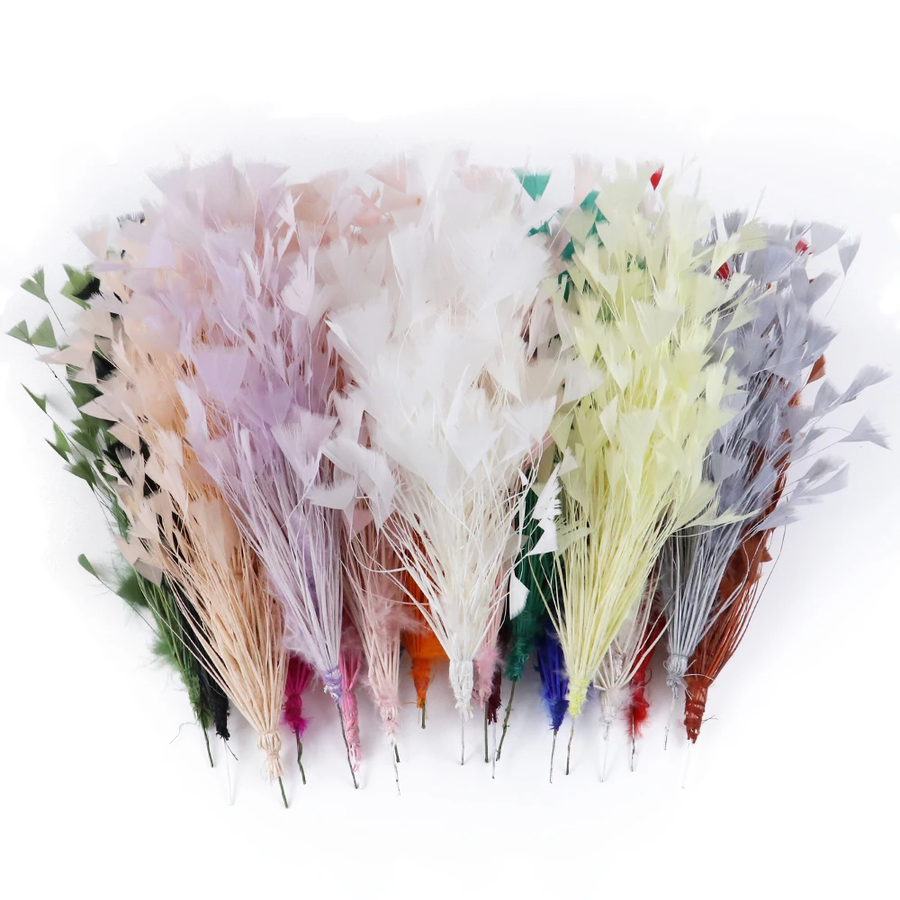 

25-30 CM Length Turkey Feathers Flower Trim For Crafts Diy Home Party Headdress Decor Wedding Decoration Dyed Multicolor Plumes