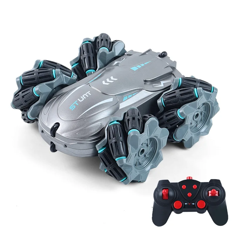 

Remote Car Control Four Wheel Drive Horizontal 4WD 2.4G Drift Stunt 360 Degree Rotating Off Road Climbing Light Children's Toy