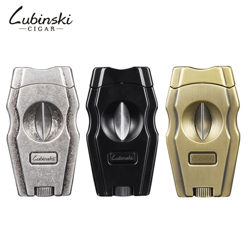 Портативный резак для сигар V Cut из нержавеющей стали встроенный дырокол Дырокол