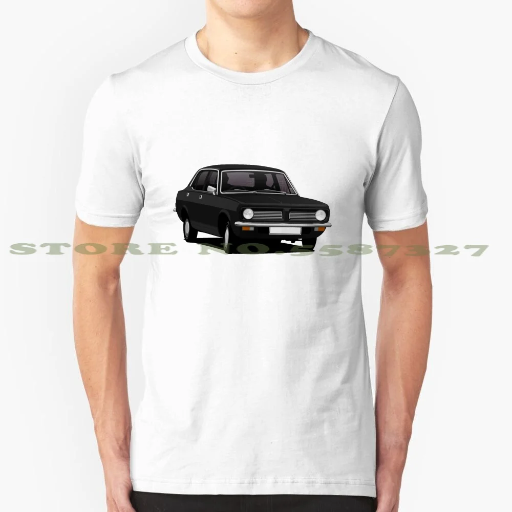

Черный Моррис Марина седан 1971-1975, черная белая футболка для мужчин и женщин, Моррис Марина седан, классический автомобиль