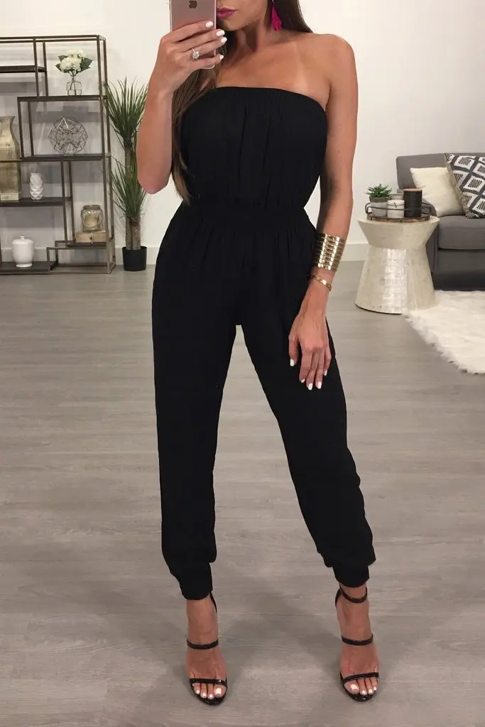 Hot Fashionable Popular 2018 Casual Jumpsuit Slash Neck Full Length Sexy Women Summer Y025 | Женская одежда