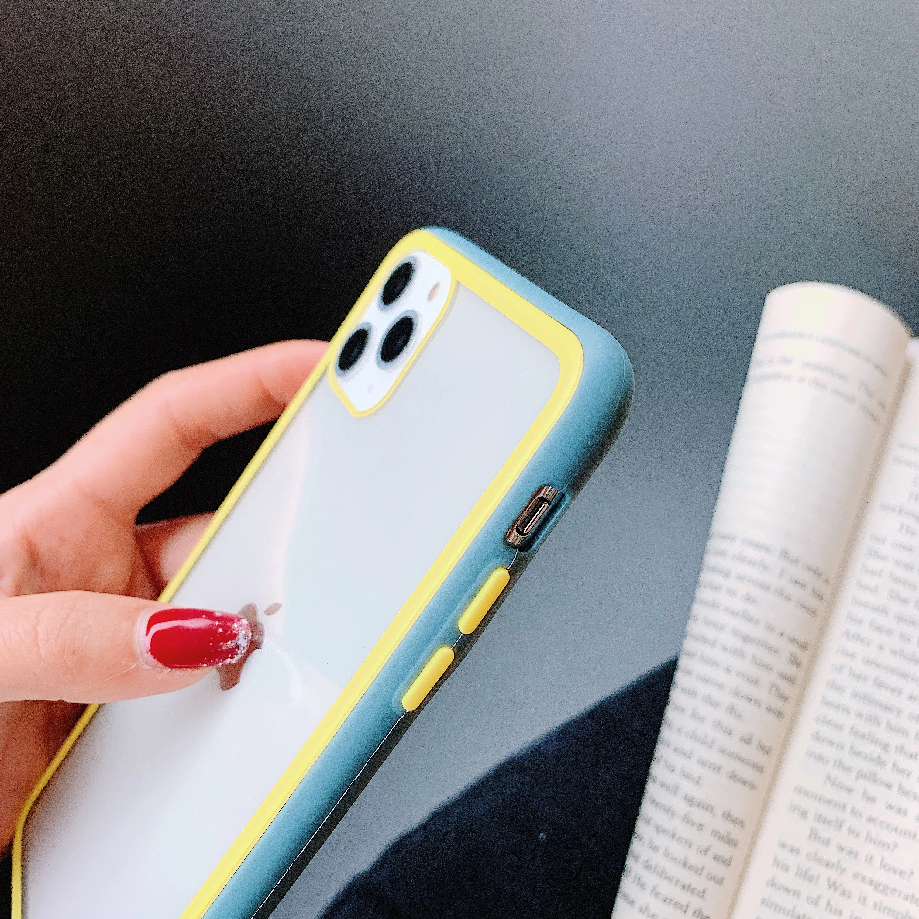 Цветной прозрачный чехол для телефона iPhone 11Pro X XR XS Max 8 7 6 6S Plus прозрачная акриловая