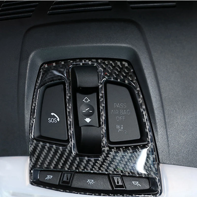 

2 Pcs Car Accessories: 1 Pcs Armrest Box Air Conditioning Socket Frame Cover & 1 Pcs Front Reading Light Panel Cover
