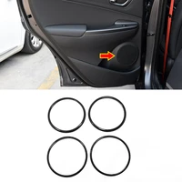 for hyundai kona encino 2017 2019 abs carbon fibre car sticker styling audio speak sound cover ring circle trim frame cover trim