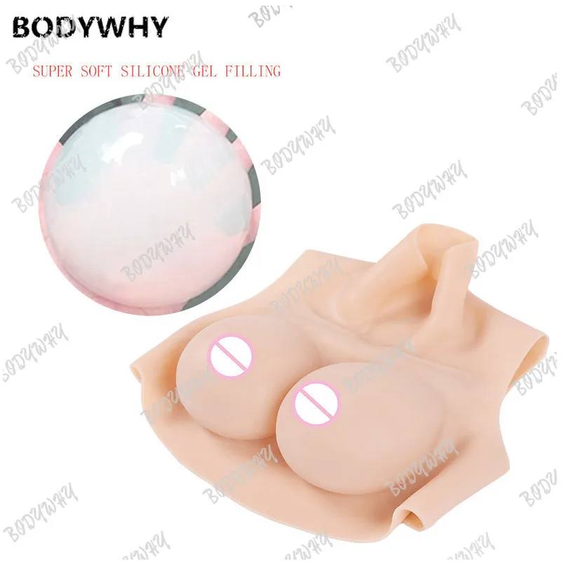 2020 False Ninja Crossdressing New Silicone Breasts Fake Breasts Fake Chest Silicone Chest  Plus Size Women  Bras