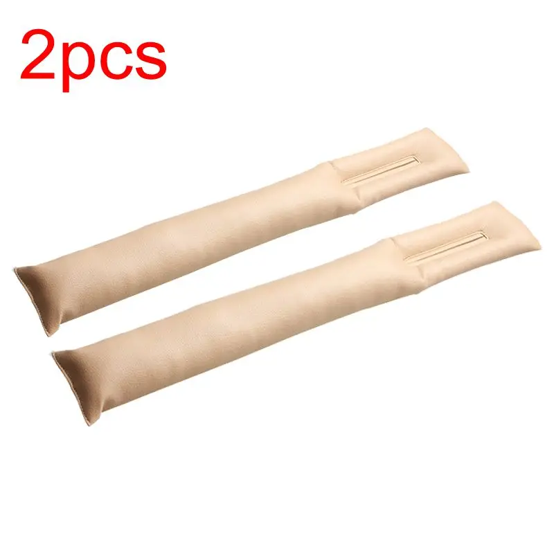 2pcs Beige Автомобильная подкладка для щели ПУ кожа наполнители кобура наполнитель пространства подкладка защитный чехол автоматический очиститель Чистая Зарядка для бардачка пробка - Название цвета: 2pcs Beige