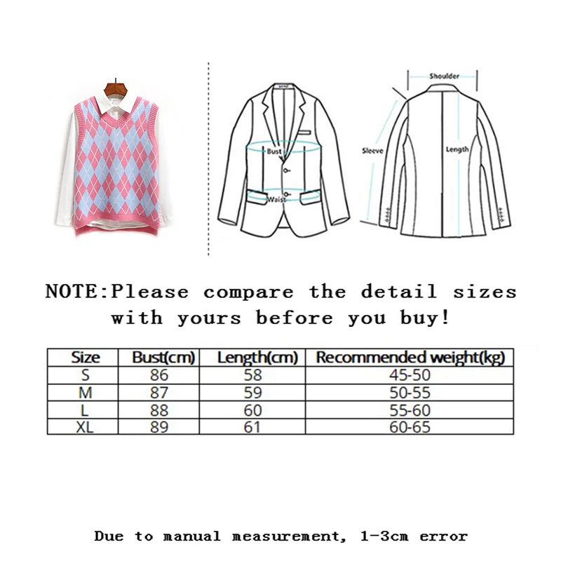 

Vangull Argyle Fashion Knitted Vest Women Casual Korean Pullover Elasticity Sweater Spring Autumn Sleeveless V-Neck Tank Tops