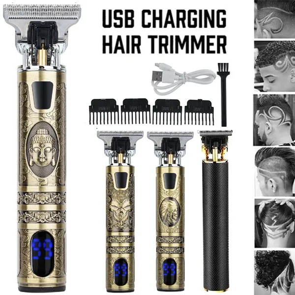 

Professional Electric Hair Clipper Man 0mm Shaver Trimmer USB Rechargeable Baldheaded Hair Clipper Cordless Barber Hair Cutting