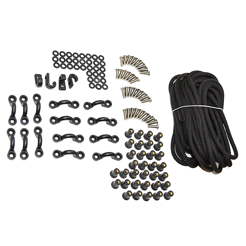 

1Set Expanded Deck Rigging Kit Accessory for Kayaks Canoes and Boats with Wellnuts