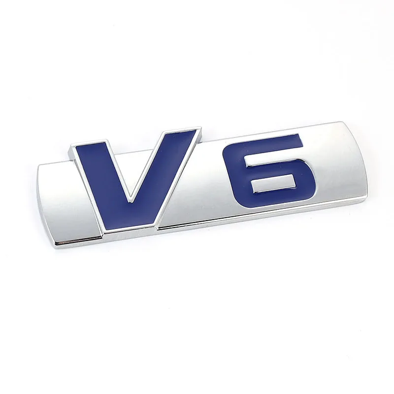 Автомобильная 3d наклейка с логотипом V6 эмблема автомобильный значок для Mercedes BMW