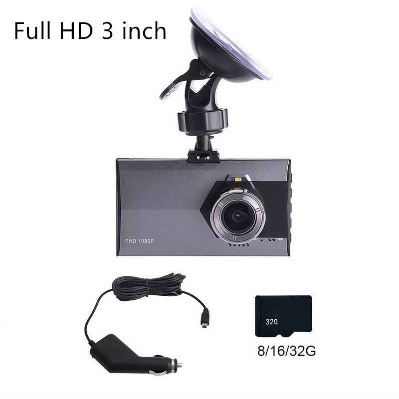Full HD 3 Inch TOSPRA 3," ips дисплей экран Автомобильный видеорегистратор камера Full HD 1080P зеркало заднего вида 170 градусов широкий угол ночного видения рекордер Dashcam - Название цвета: Full HD 3 Inch