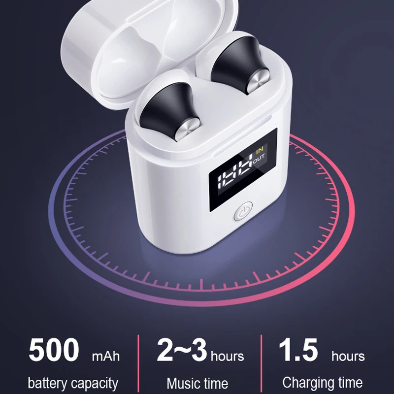 YUNAO DO19, беспроводные Bluetooth наушники, бинауральные, HD вызов, шумоподавление, Bluetooth наушники, Bluetooth гарнитура с зарядным устройством