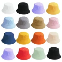 fashion pure cotton wild bucket hat outdoor solid color sun hat summer unisex panama hat sunscreen beach fisherman hat wide brim