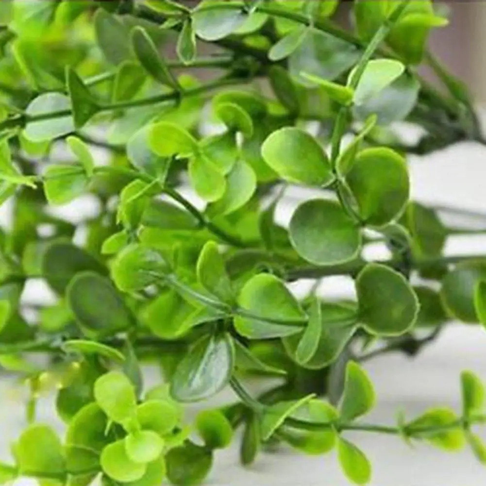 

7-Branches Artificial Fake Plastic Silk Eucalyptus Plant Leaf Flowers Home Decor