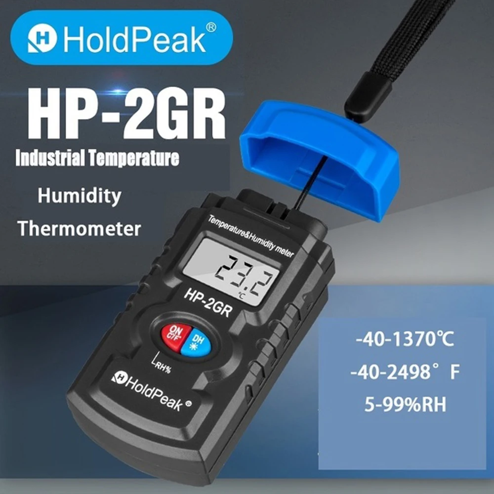 

HP-2GR Digital Moisture Meter Temperature and Humidity Thermometer Hygrometers Data Hold with Back light