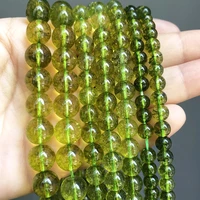 green peridot stone beads round loose spacer beads for jewelry making natural stone beads diy charm bracelet 15%e2%80%9dstrand 6810mm
