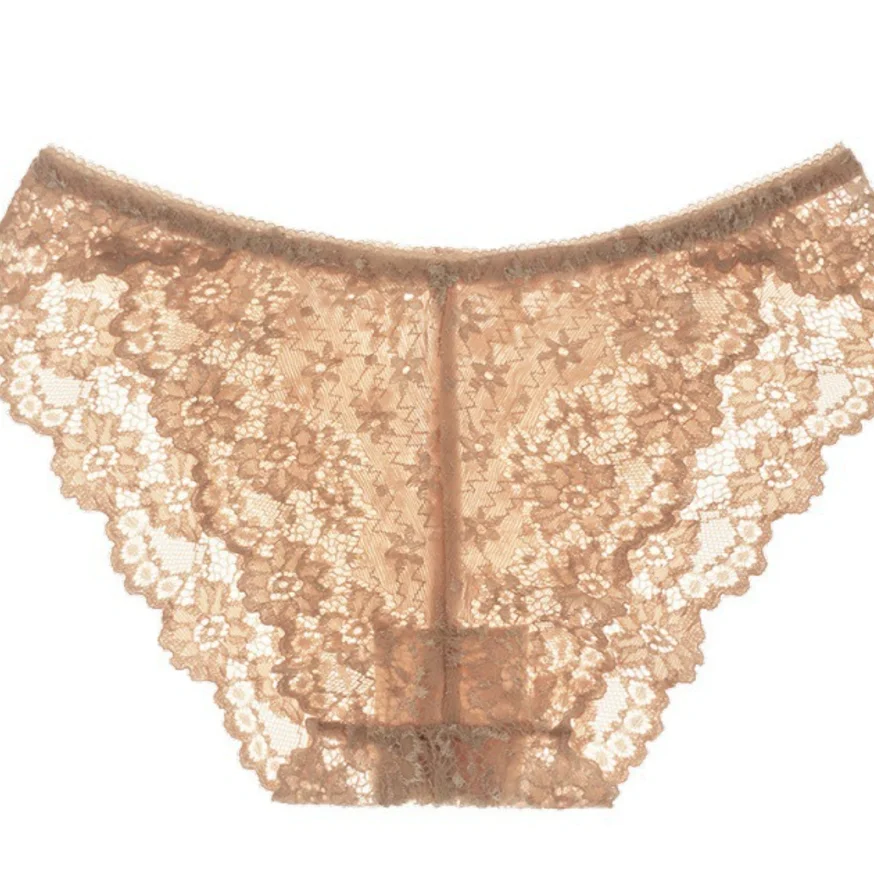 

Sexy Water Soluble Lace Underwear Women's Traceless lingerie Low Rise Hip Lift Transparent Briefs Women's Underwear