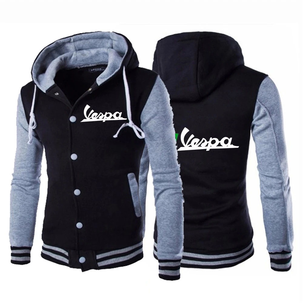 

2021 New Vespa Logo Autumn Men Motors Jackets Designer Hoodie Uniform Casual Baseball Coat Sport Cotton Sweatshirts