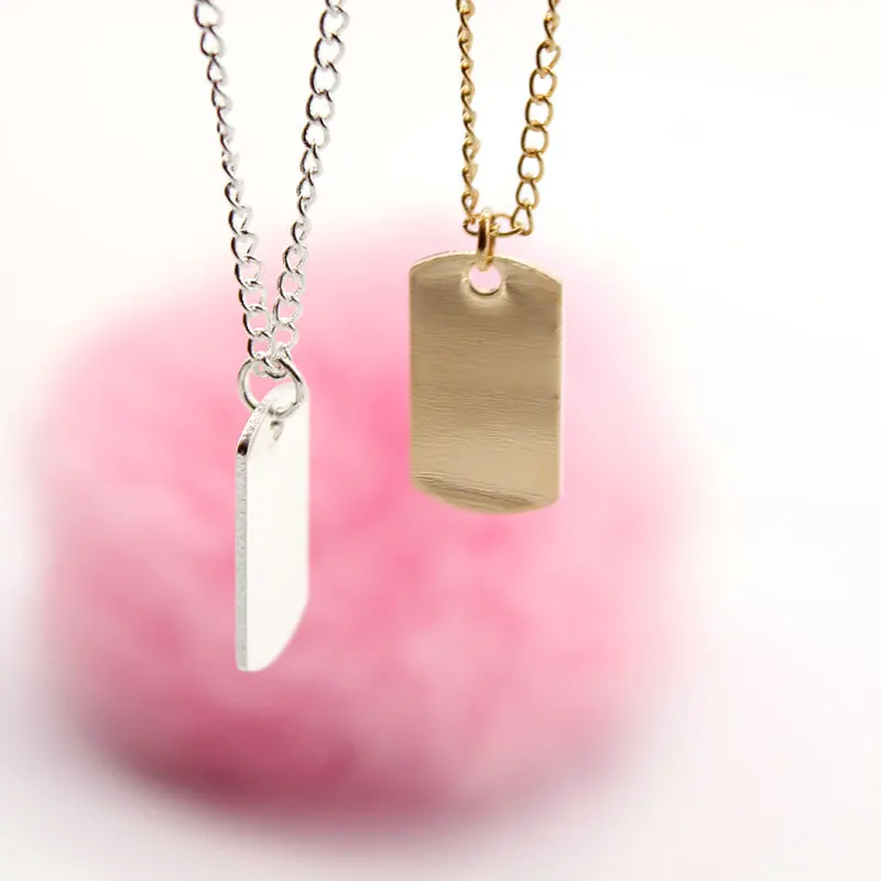 Простая новая Длинная цепочка с подвеской ожерелье женское золотое серебро