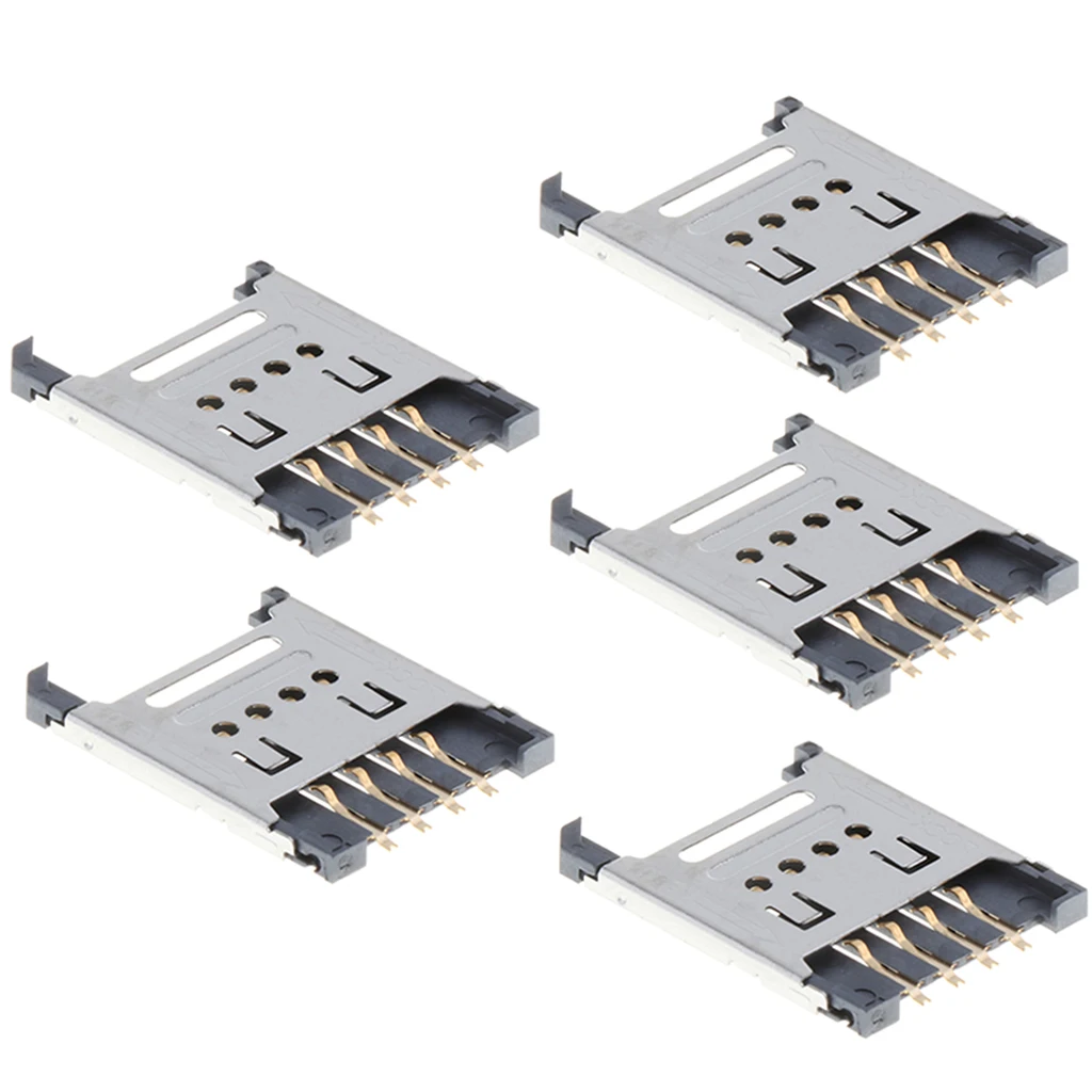 5 шт. 8 контактный флип колпачок держатель для sim карты Гнездо Слот 0 98x0 71 дюйма
