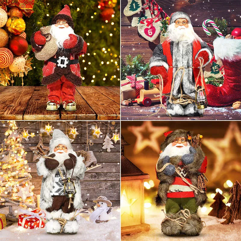 Decoraci&oacute;n navide&ntilde;a para ni&ntilde;os, mu&ntilde;eco de Pap&aacute; Noel de 30cm, adorno de &aacute;rbol de Navidad, decoraci&oacute;n del hogar de A&ntilde;o Nuevo, regalo para ni&ntilde;os, mu&ntilde;eco de Pap&aacute; Noel-4