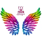 Патчи с крыльями ангела, 24 см, термопечать, наклейки на одежду, Большой значок, патчи для одежды с утюгом, рождественские странные вещи