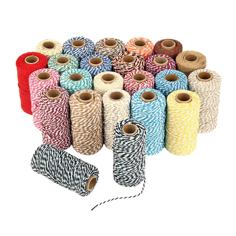 

Natural 2mm Twisted-Cord colorful Macrame Twisted String Cotton Cord for party wedding DIY cord rustic gift home decoration