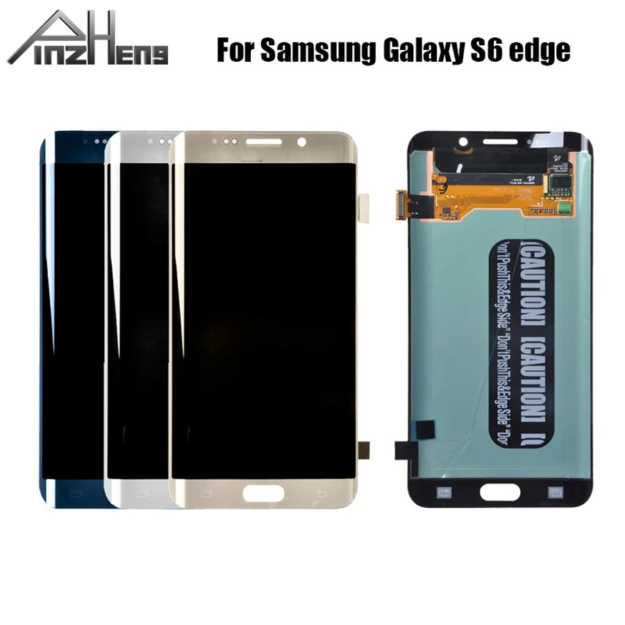 ЖК дисплей PINZHENG для Samsung Galaxy S6 Edge G925 G925F сенсорный экран в сборе без рамки с экраном