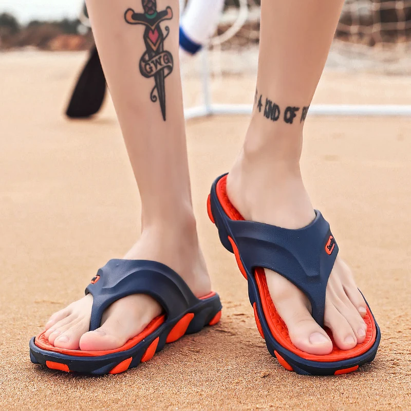 Мужские шлепанцы дышащие Нескользящие Повседневные тапочки для отдыха лето 2020 |