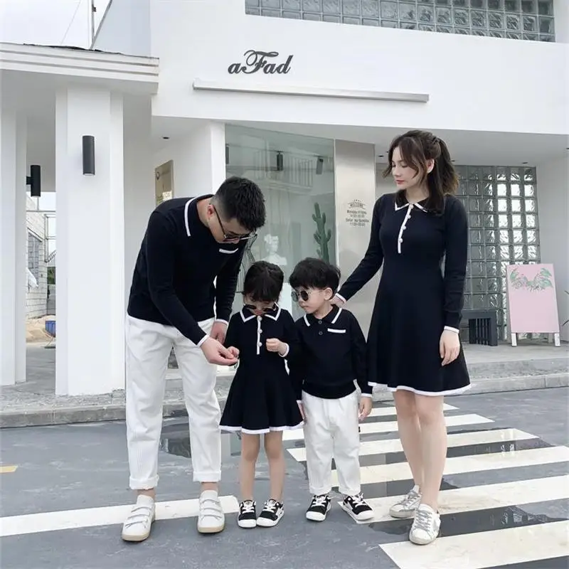 Платье для мамы и дочки свадьбы семейные одинаковые наряды рубашки сына одежда