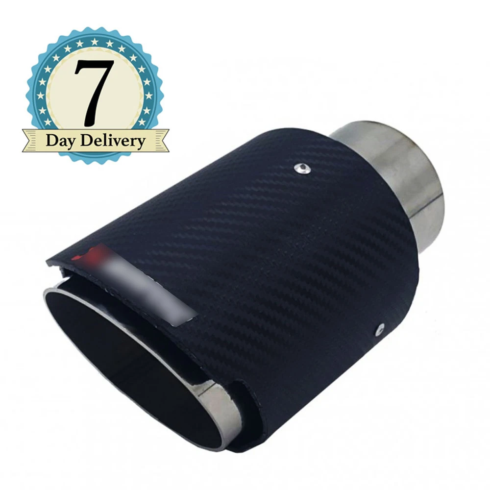 Хромированный наконечник выхлопной трубы с узором из углерода Впускное