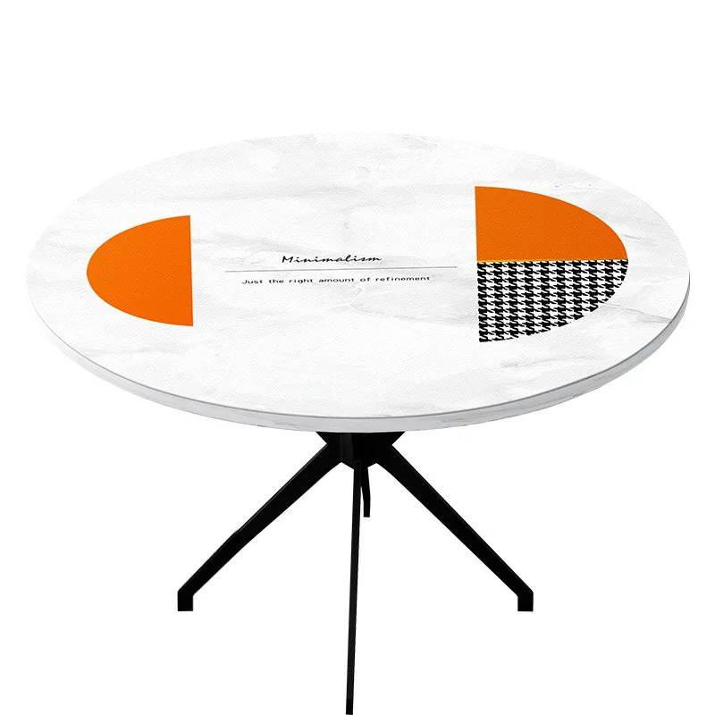 

2021 New Luxury Easy Clean Pu Leather Table Covers Placemats Waterproof Oilproof Kitchen Dining Table Cover For Round Table Mat