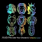 Горячая Распродажа дизайн лев и тигр Авто Наклейка для автомобиля окна двери бампера Милый Волк водостойкая наклейка с животными s роспись