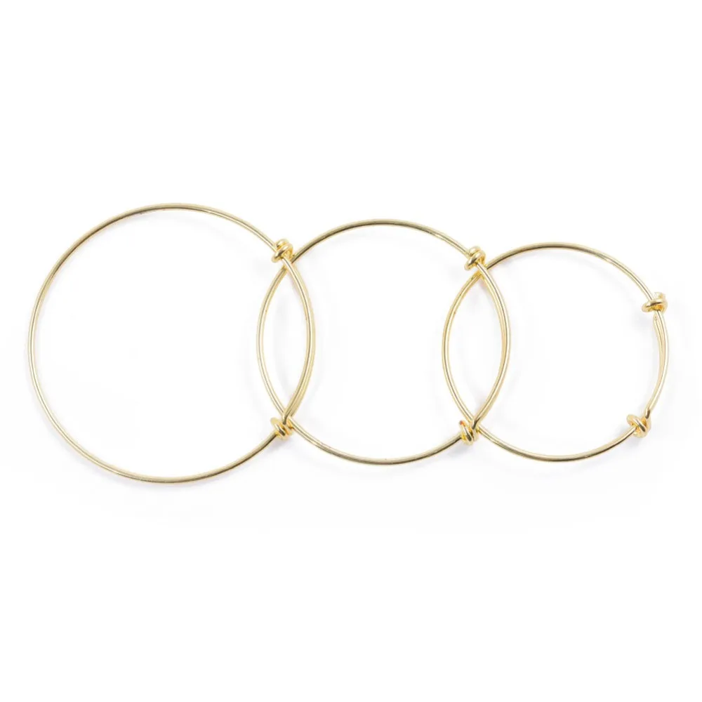 5 шт. Золотой медный 50 мм 60 65 регулируемый расширяемый Детский Браслет-манжета