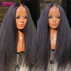 Парик из натуральных кудрявых прямых волос яки 13x4, парик из необработанных индийских прямых человеческих волос яки 4x4, парики с застежкой шнурка