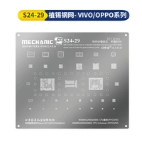 mechanic universal bga reballing stencil for oppo vivo msm8916 msm8939 msm8940 cpu ram power wifi audio ic chip tin steel mesh