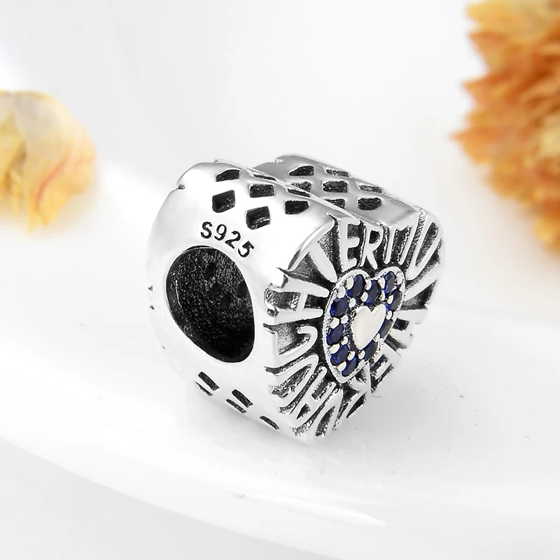 Лидер продаж бусины из серебра для семьи матери и дочери подходят оригинального