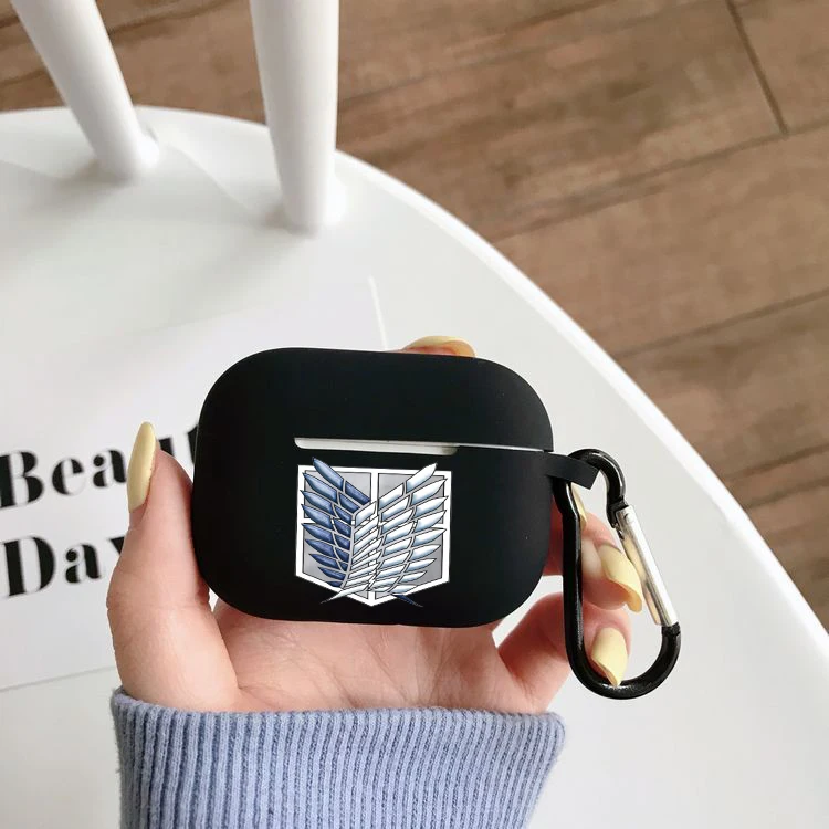 

Чехол для наушников Airpods Pro с аниме «атака на Титанов», чехол для беспроводных Bluetooth наушников apple airpods pro, силиконовый чехол