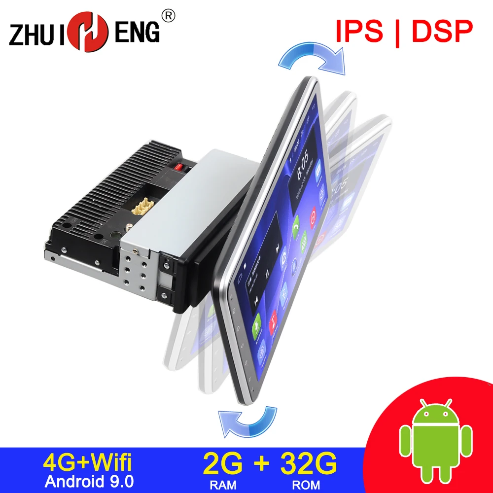 Автомобильный радиоприемник 10 дюймов 1 din 2G 32G Универсальный dvd плеер GPS навигация
