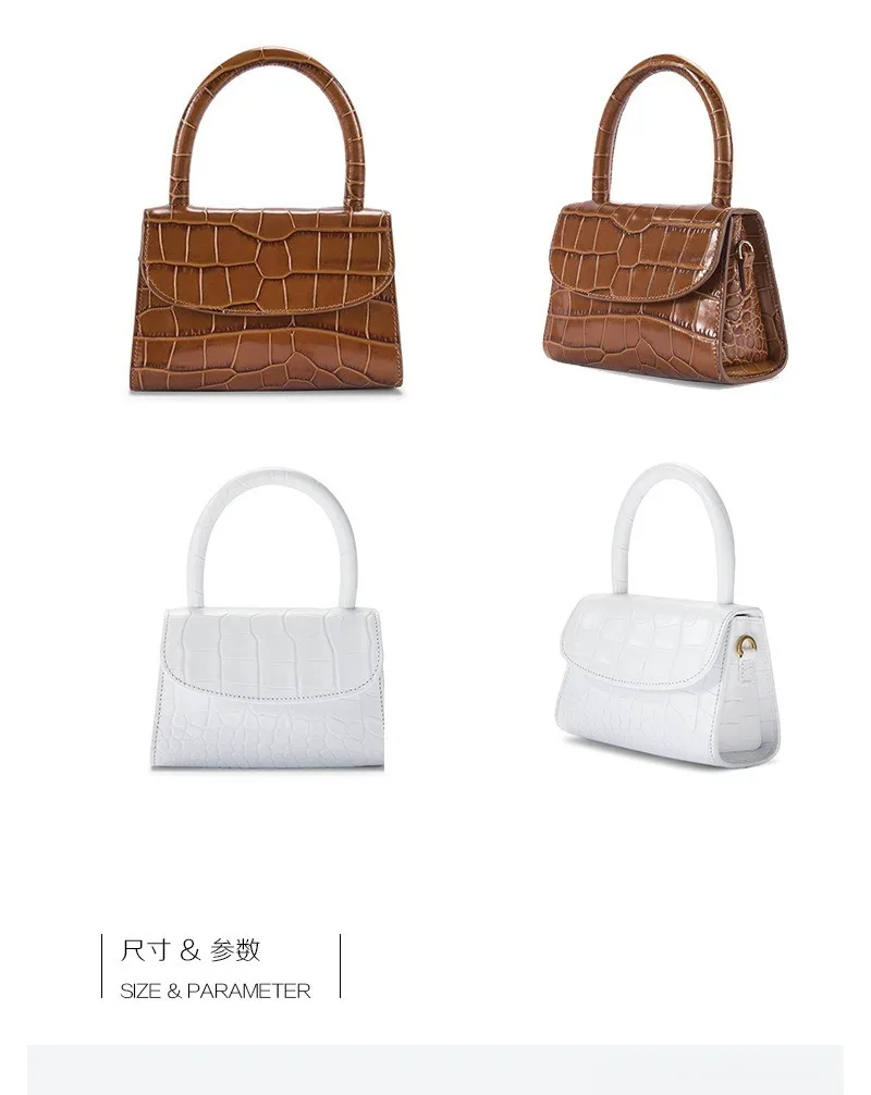 

Women's bag 2020 summer new crocodile pattern single shoulder portable mini bag Spain niche design single shoulder messenger bag