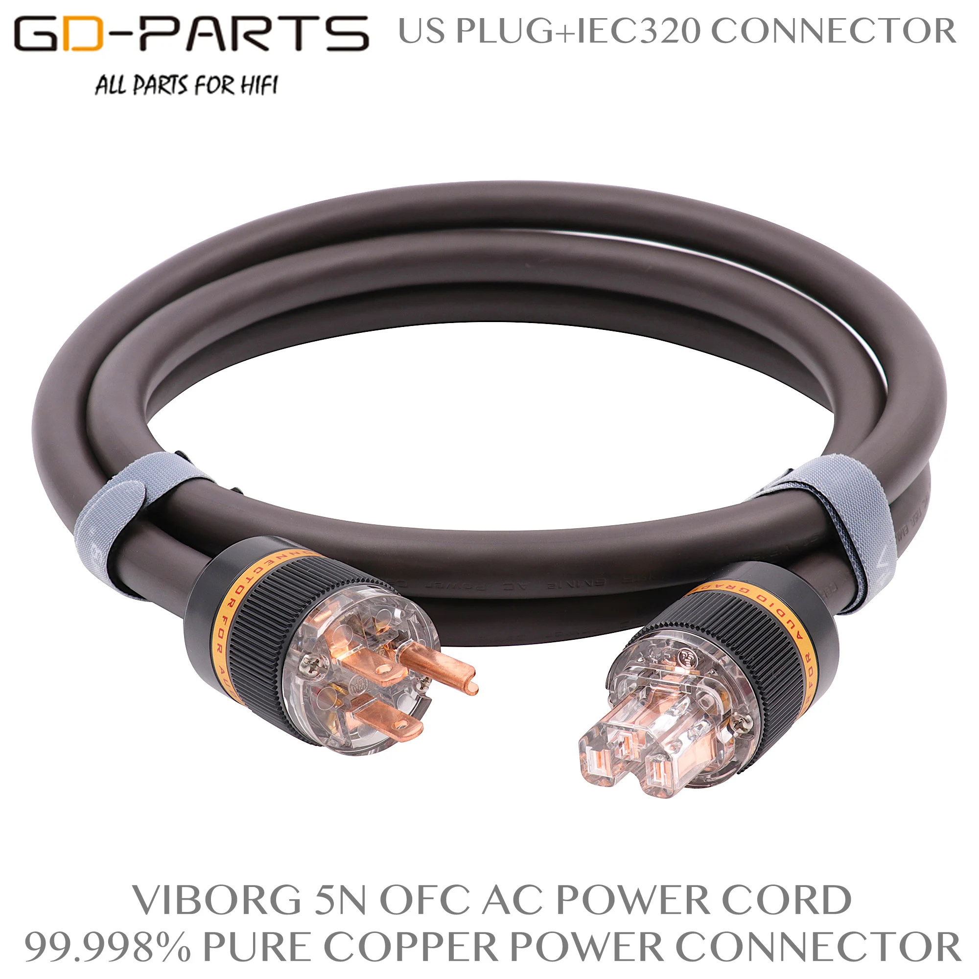 Viborg High End 99.9998% 5N RISR медный сетевой шнур питания переменного тока Кабель полное Латунное Экранирование Hifi аудио усилитель проигрыватель CD обновление 6мм2