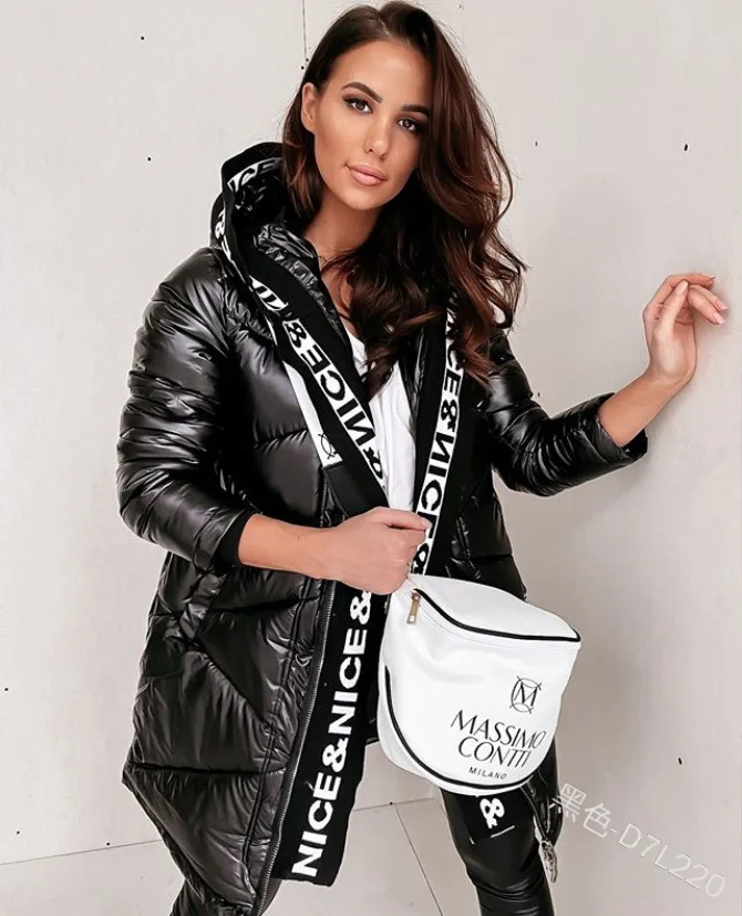 

WEPBEL Women's Casual Long Sleeve Hooded Pocket Parkas Winter Loose Solid Color Zipper Warm Coat
