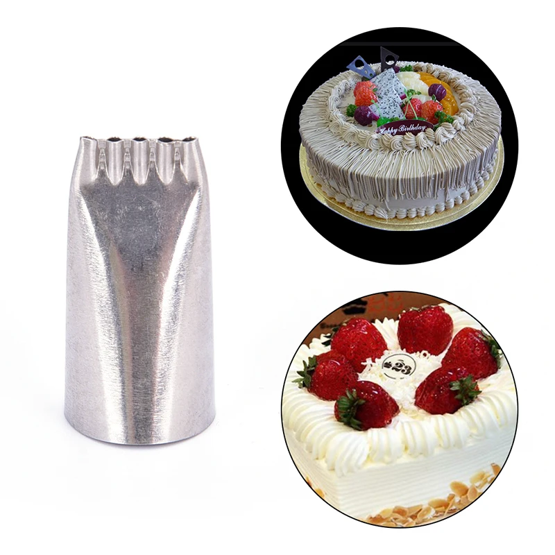 

Russian Five Holes Cake Icing Piping Nozzles Decorating Tips Noodles Pastry Baking Tools