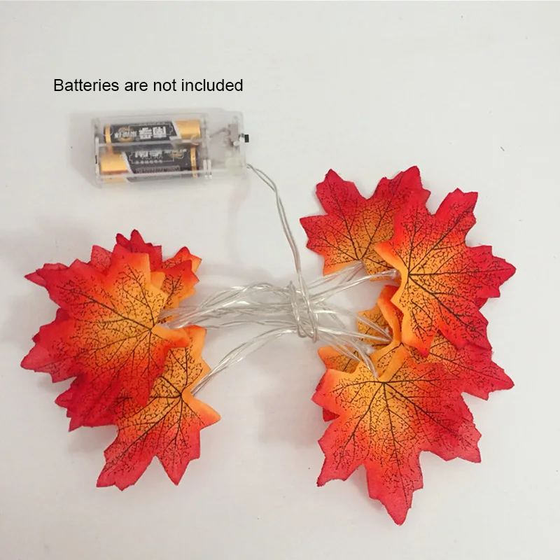 

LED Maple Leaves String Light Artificial Autumn Maple Leaf Garland Led Fairy Lights for Christmas Halloween Party DIY Decoration