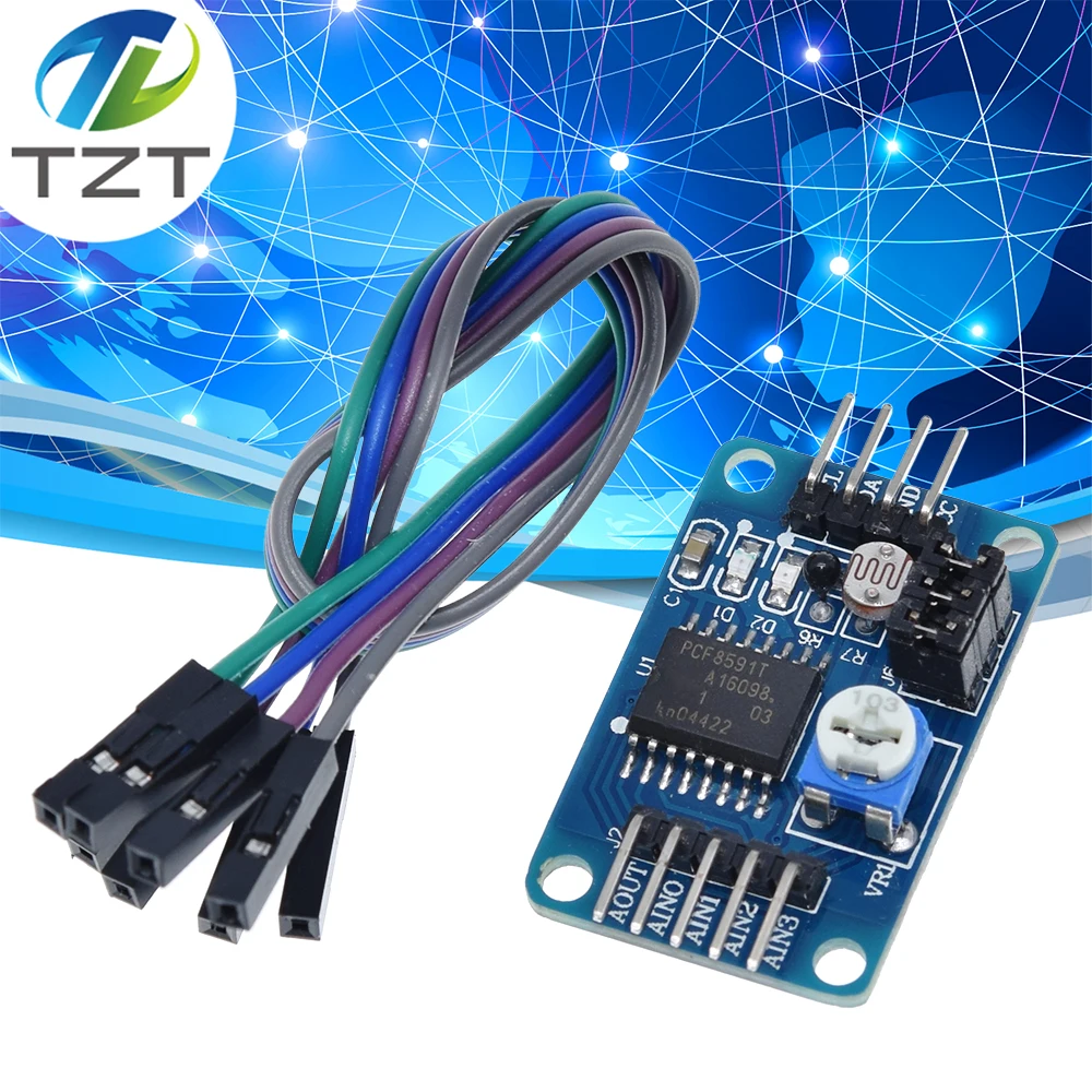 TZT PCF8591 модуль AD / DA конверсионные модули аналогово цифровое/цифровое аналоговое