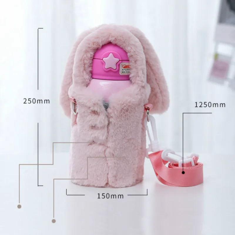 Креативный мультяшный кролик термос кружка крышка сумка плюшевая для чашки