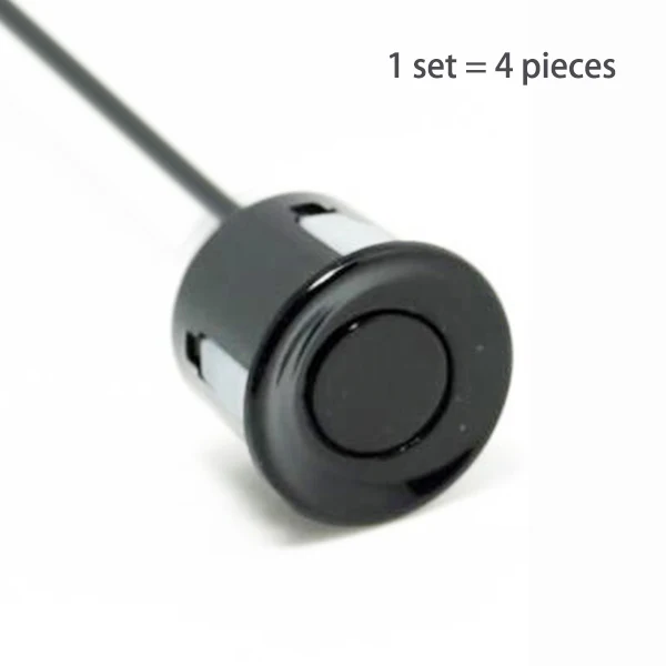 4pcs Black Sensor Автомобильный комплект светодиодных датчиков парковки 22 мм Датчик s подсветка Дисплей обратный резервный Радар монитор Система Авто парктроник 12 В черный серебристый - Название цвета: 4pcs Black Sensor
