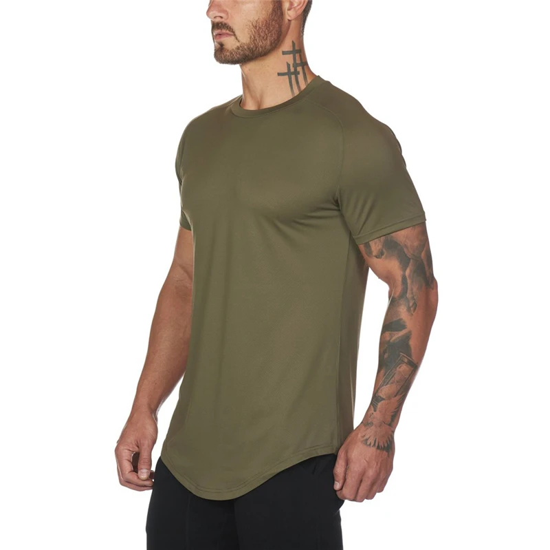 Brand Mesh Gym T Shirt Solid Sports Men Short Sleeve Rashgard Running Tshirt Workout Training Bodybuilding Fitness T-shirt | Спорт и