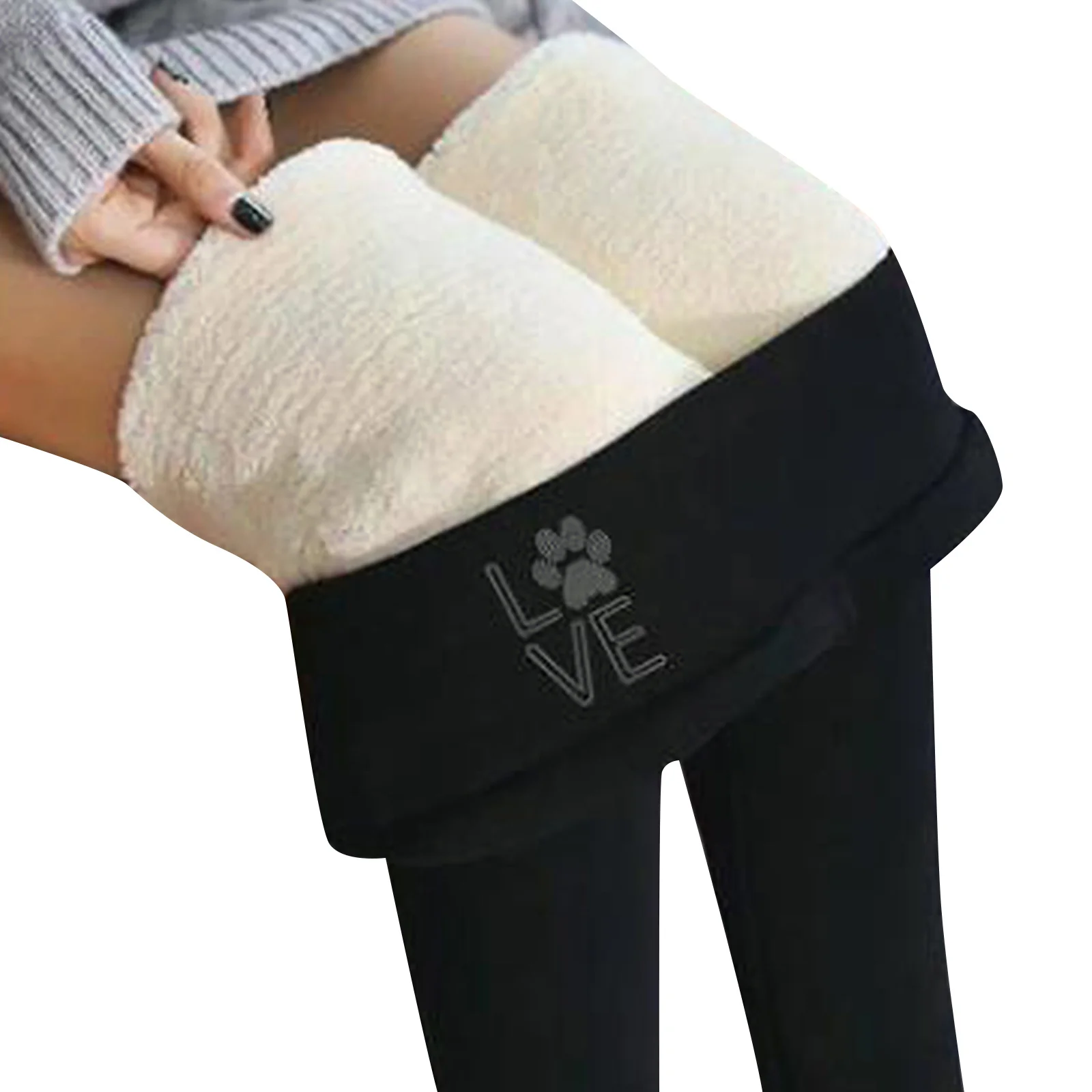 

Women Leggings Pants Snowflake Pattern Autumn Winter Size Thicken Warm Tights Women Fleece breathable Thick warm Pants